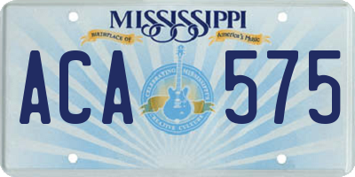 MS license plate ACA575