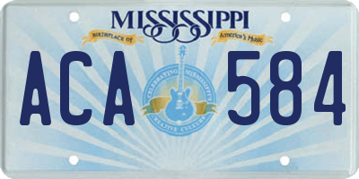MS license plate ACA584