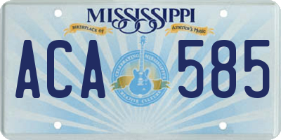 MS license plate ACA585