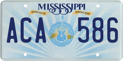 MS license plate ACA586