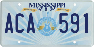 MS license plate ACA591