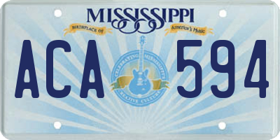 MS license plate ACA594
