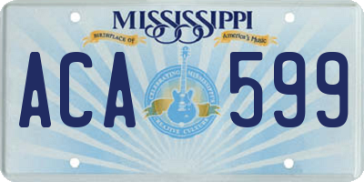 MS license plate ACA599