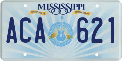 MS license plate ACA621