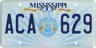 MS license plate ACA629