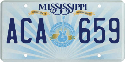 MS license plate ACA659