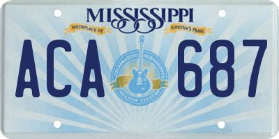 MS license plate ACA687