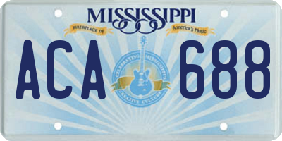 MS license plate ACA688