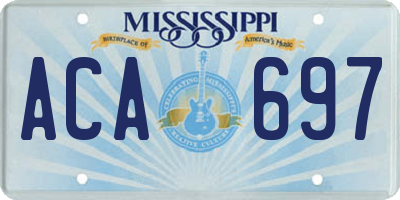 MS license plate ACA697