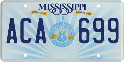 MS license plate ACA699