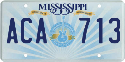 MS license plate ACA713