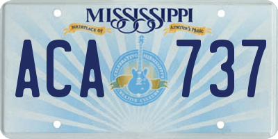 MS license plate ACA737