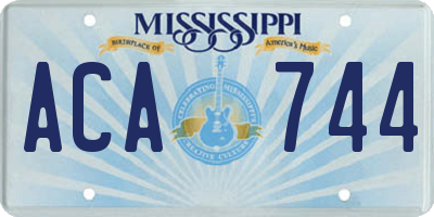 MS license plate ACA744