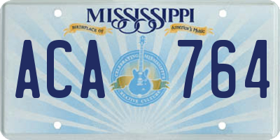 MS license plate ACA764