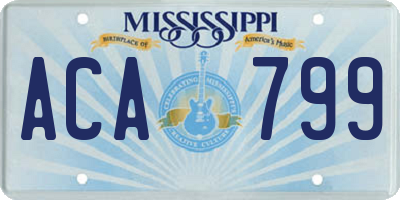 MS license plate ACA799