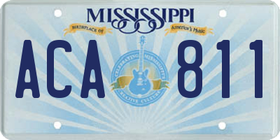 MS license plate ACA811