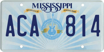 MS license plate ACA814