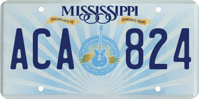 MS license plate ACA824