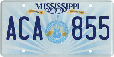 MS license plate ACA855