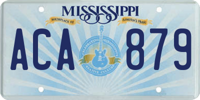 MS license plate ACA879