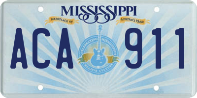 MS license plate ACA911
