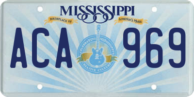 MS license plate ACA969