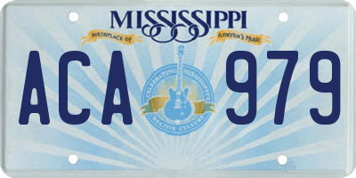 MS license plate ACA979
