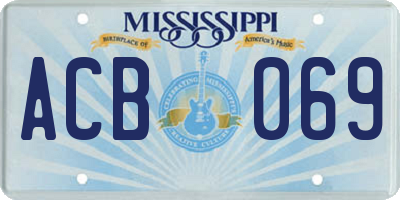 MS license plate ACB069
