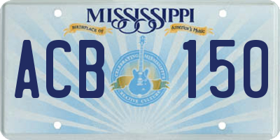 MS license plate ACB150