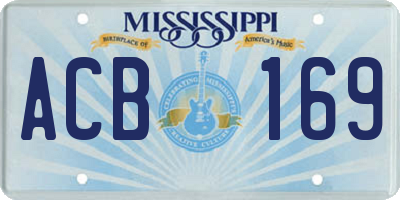 MS license plate ACB169