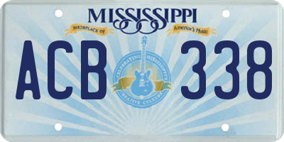 MS license plate ACB338