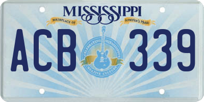 MS license plate ACB339