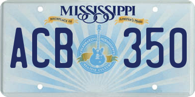 MS license plate ACB350