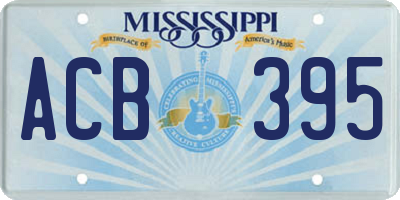 MS license plate ACB395