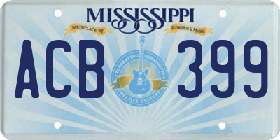 MS license plate ACB399