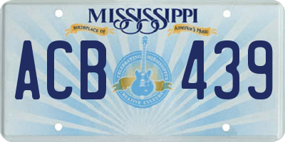 MS license plate ACB439