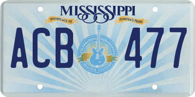 MS license plate ACB477