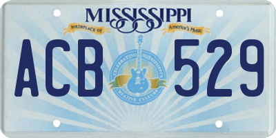 MS license plate ACB529