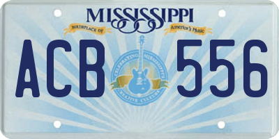 MS license plate ACB556