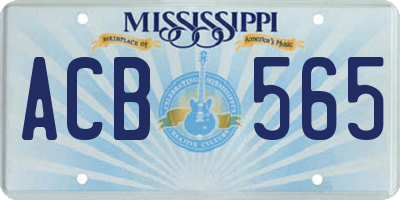 MS license plate ACB565