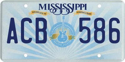 MS license plate ACB586