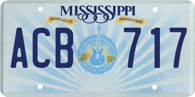 MS license plate ACB717