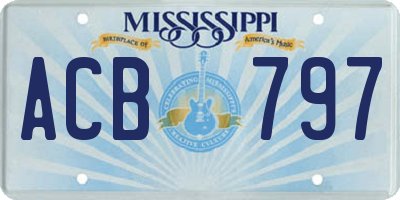 MS license plate ACB797