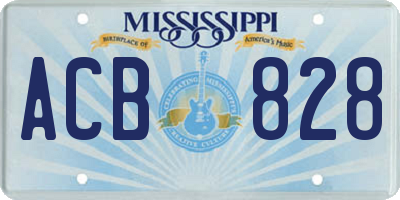 MS license plate ACB828