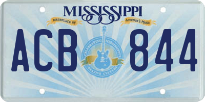 MS license plate ACB844