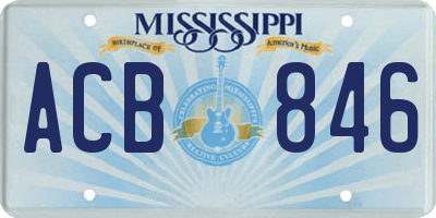 MS license plate ACB846