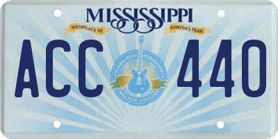 MS license plate ACC440
