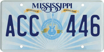 MS license plate ACC446