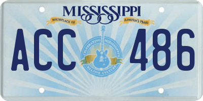 MS license plate ACC486