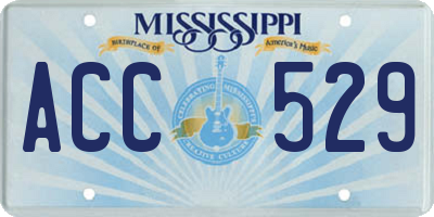 MS license plate ACC529